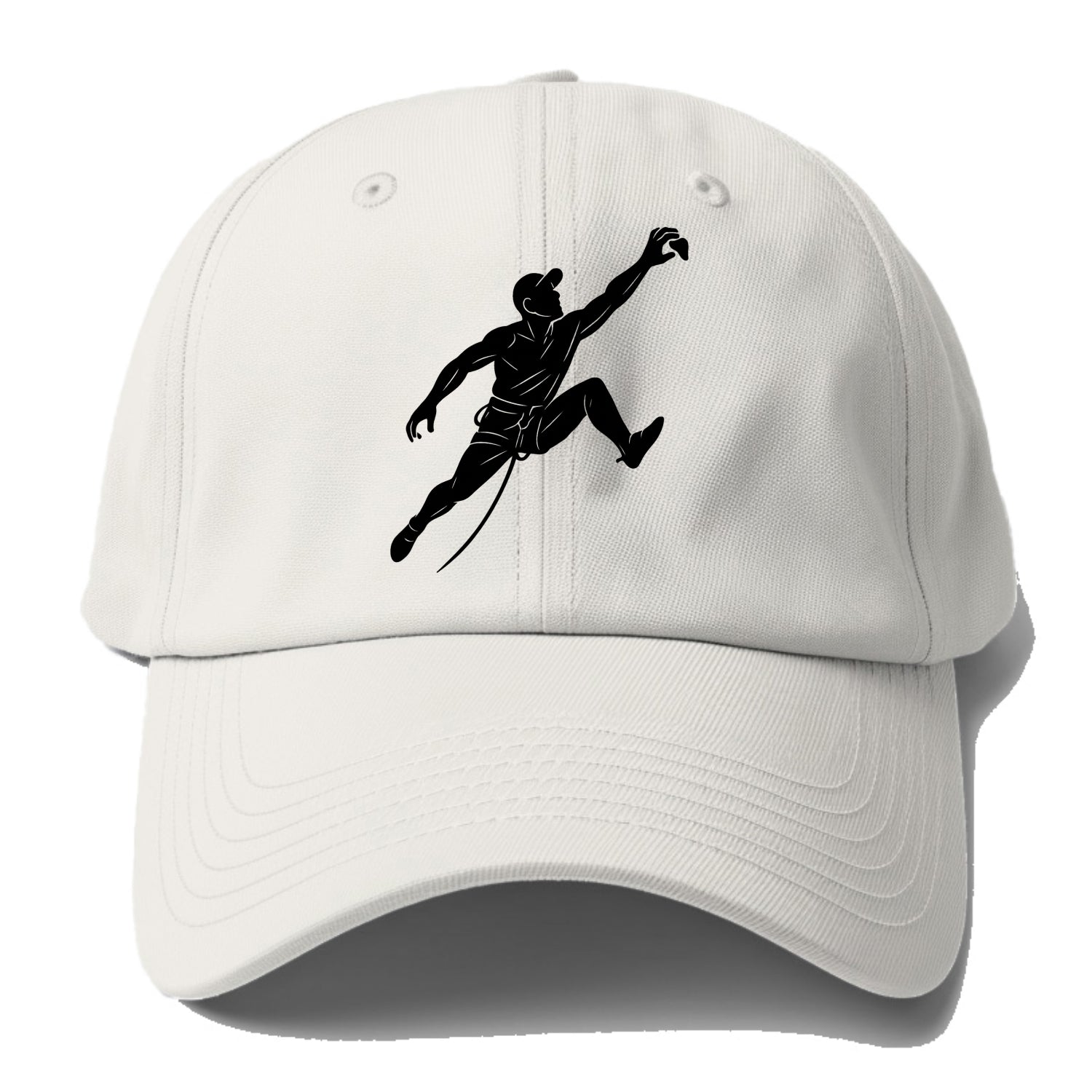 Rock wall climber reaching hold - Baseball Cap For Big Heads - Off White