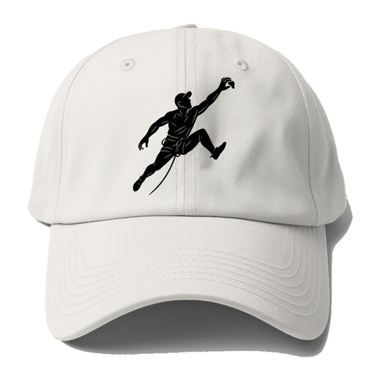 Rock wall climber reaching hold - Baseball Cap For Big Heads - Off White