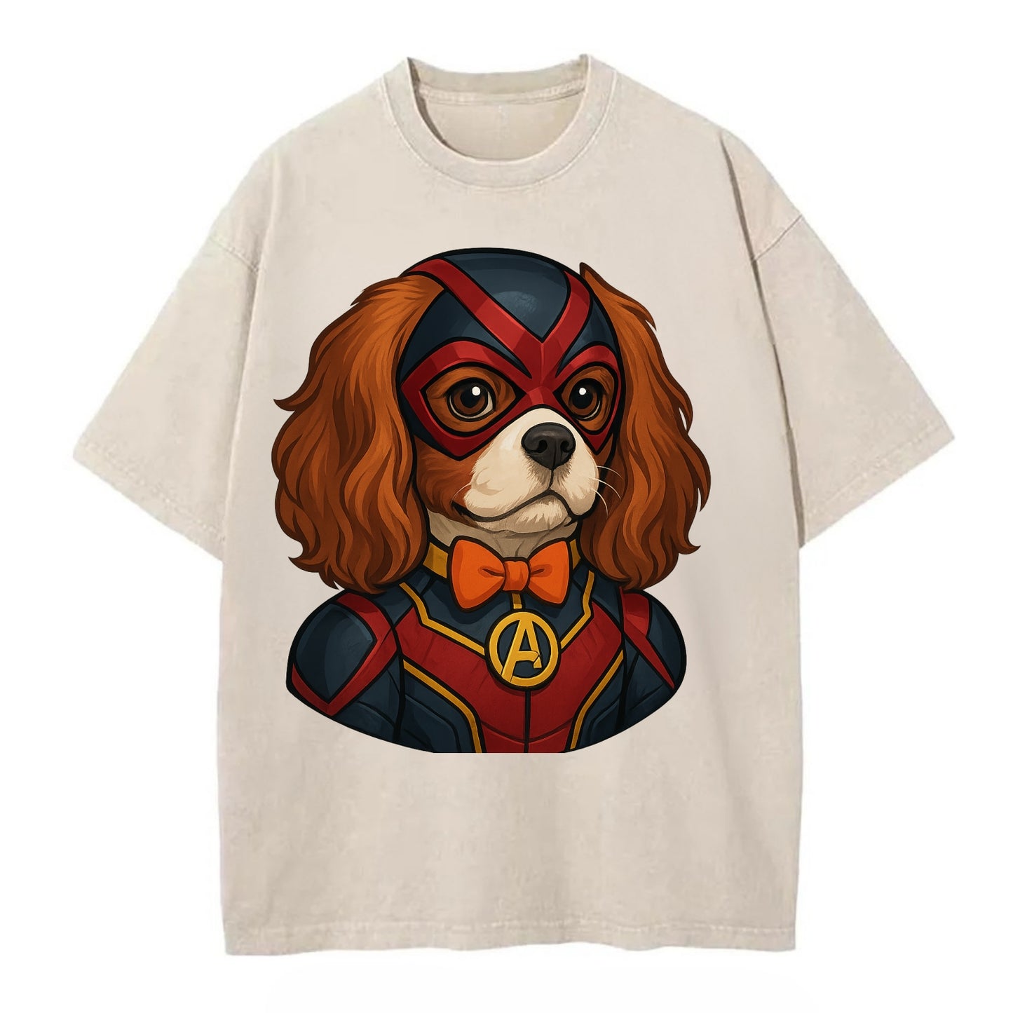 Cavalier King Charles Friendly Hero  - V Vintage T-shirt - Off White