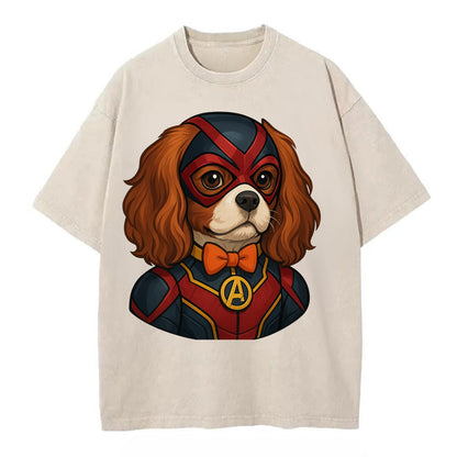 Cavalier King Charles Friendly Hero  - V Vintage T-shirt - Off White