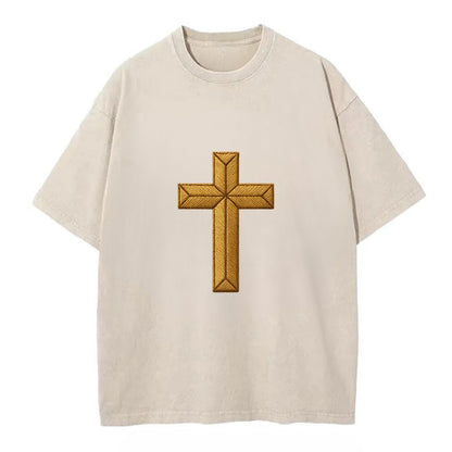 Rock Cross  - Vintage T-shirt - Off White