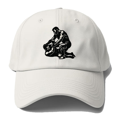 MMA fighter in ground submission hold - Baseball Cap For Big Heads - Off White
