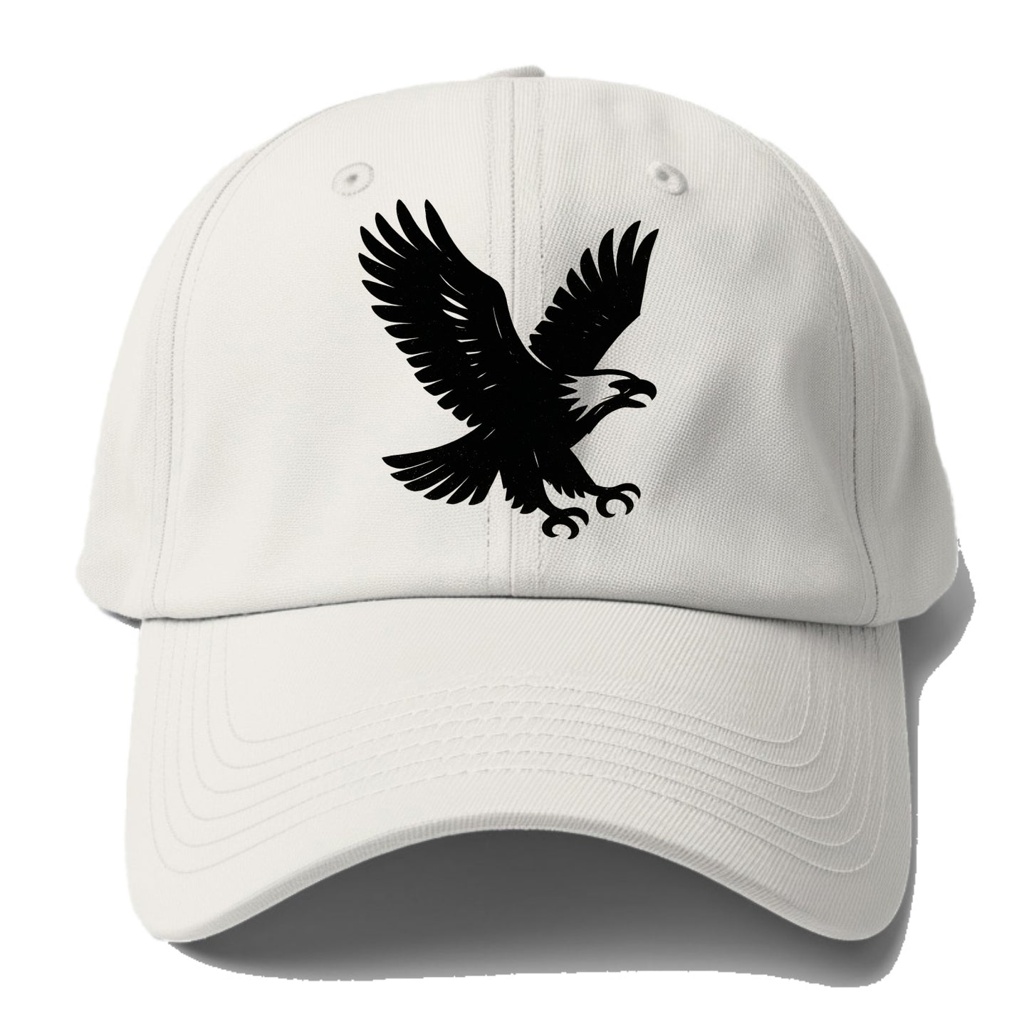 Eagle in flight - liberty and independence ink brushstrokes - Baseball Cap For Big Heads - Off White