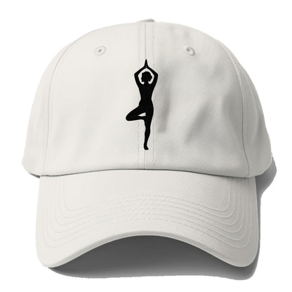 Yogi in tree pose silhouette - Baseball Cap For Big Heads - Off White