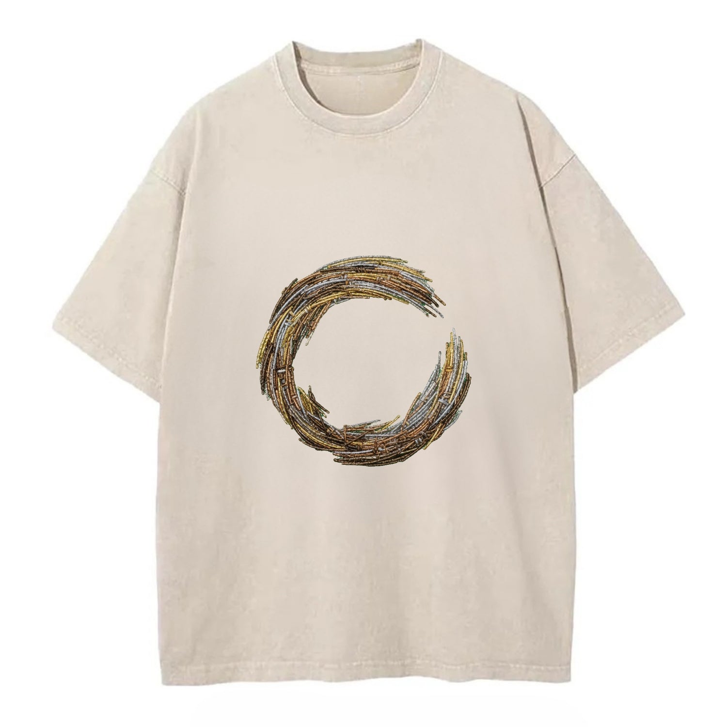 Enso Circle - Vintage T-shirt - Off White