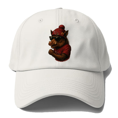 Arizona Javelina wearing Cardinals beanie with desert patch and - Baseball Cap For Big Heads - Off White