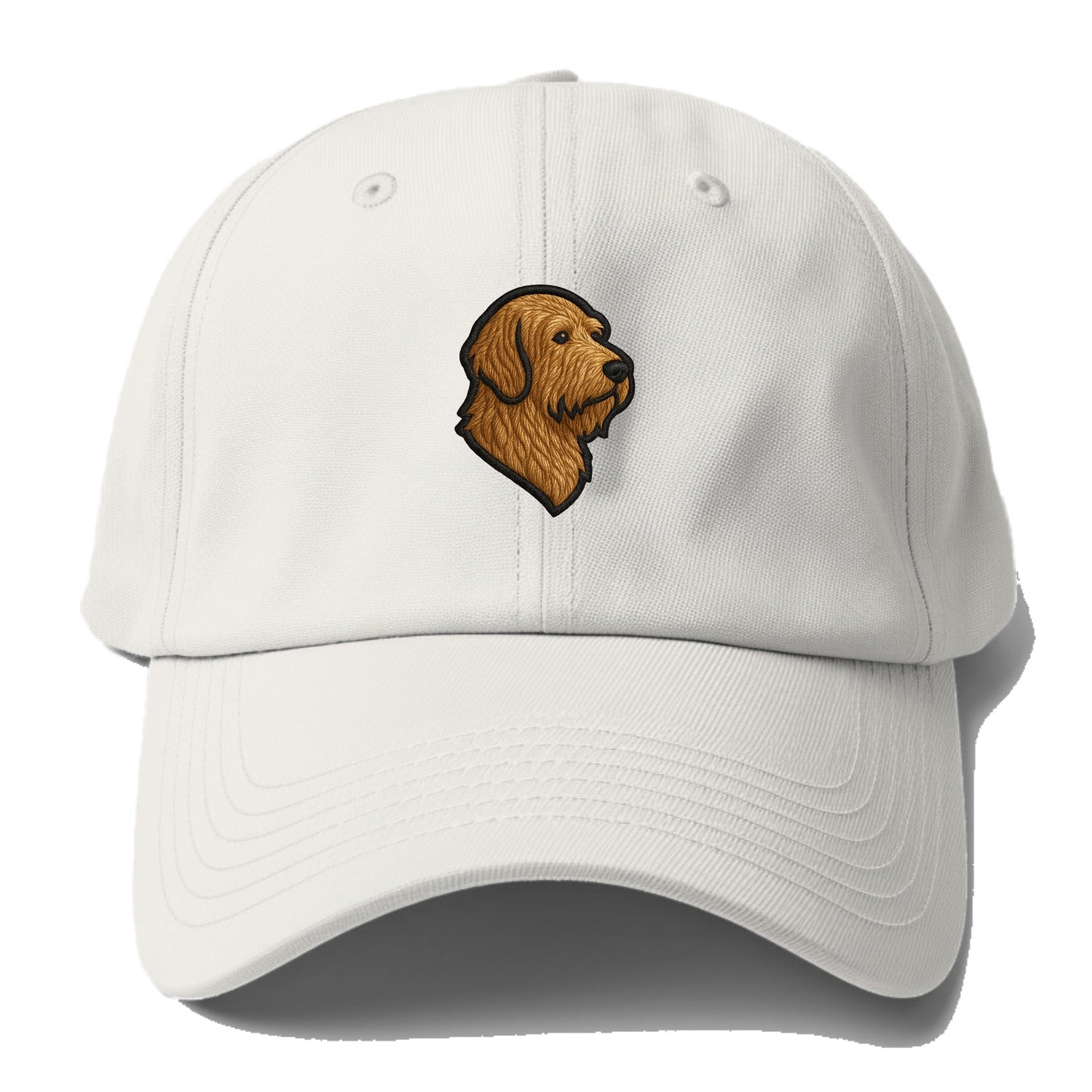 Otterhound - Trendy shaggy hound logo wi - Baseball Cap For Big Heads - Off White