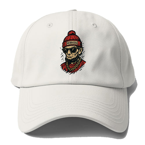 Lincoln Cornhusker wearing Nebraska bean - Baseball Cap