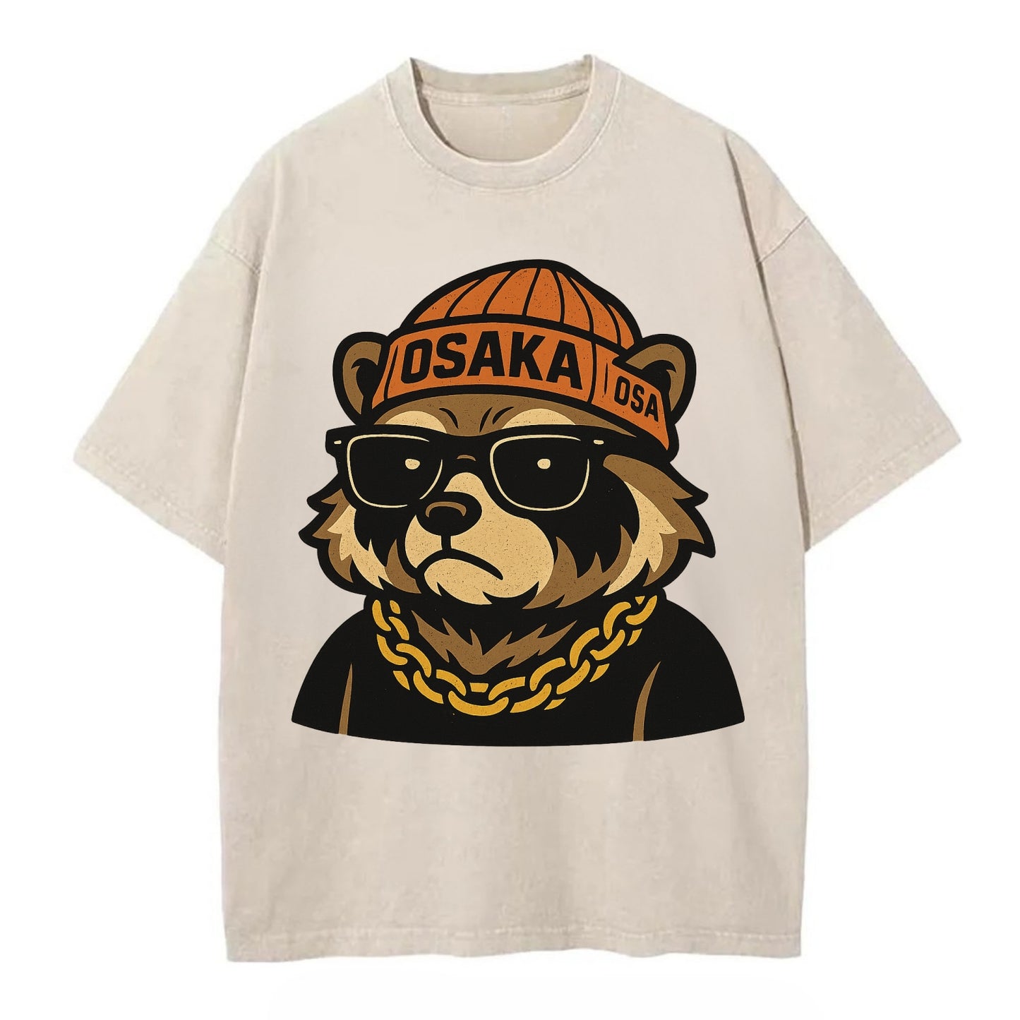Osaka Tanuki - Vintage T-shirt - Off White