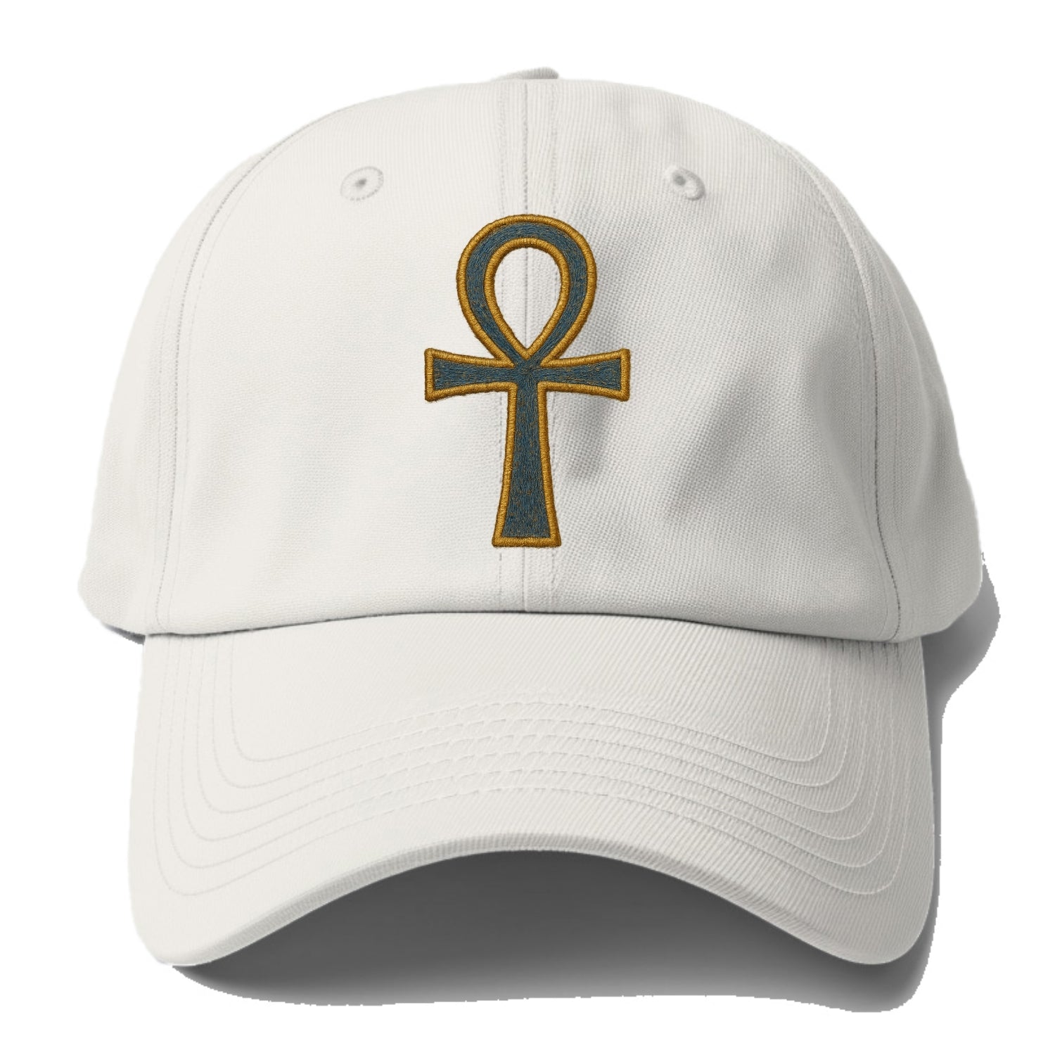 Ankh - Baseball Cap For Big Heads - Off White