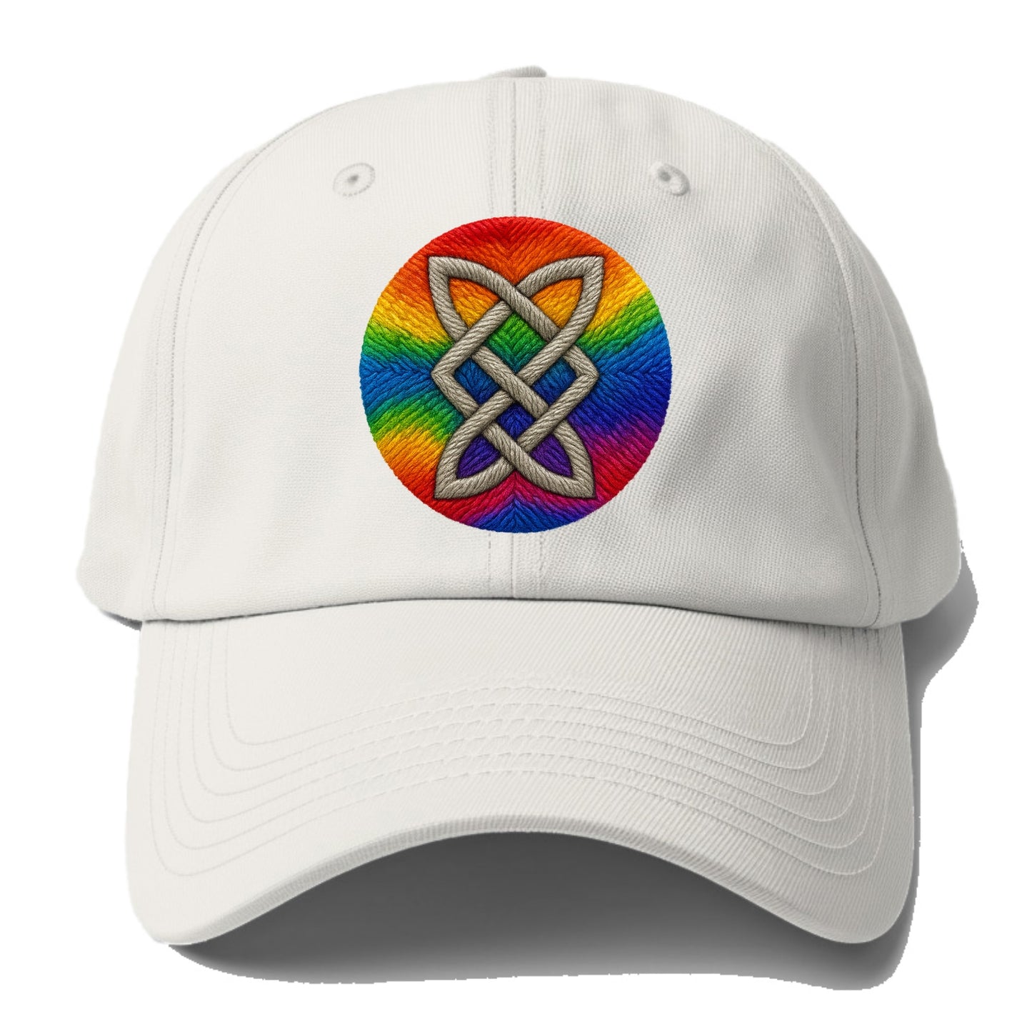 Celtic Shield Knot  - Baseball Cap For Big Heads - Off White