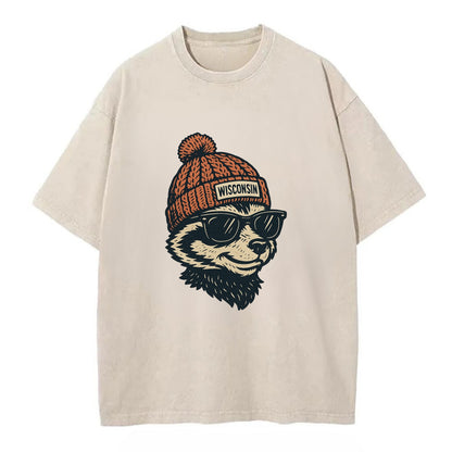 Madison Badge - Vintage T-shirt - Off White