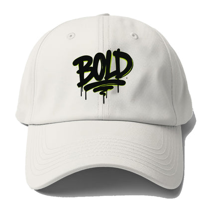 Bold typography design - "BOLD" - courageous, standing out - Baseball Cap For Big Heads - Off White