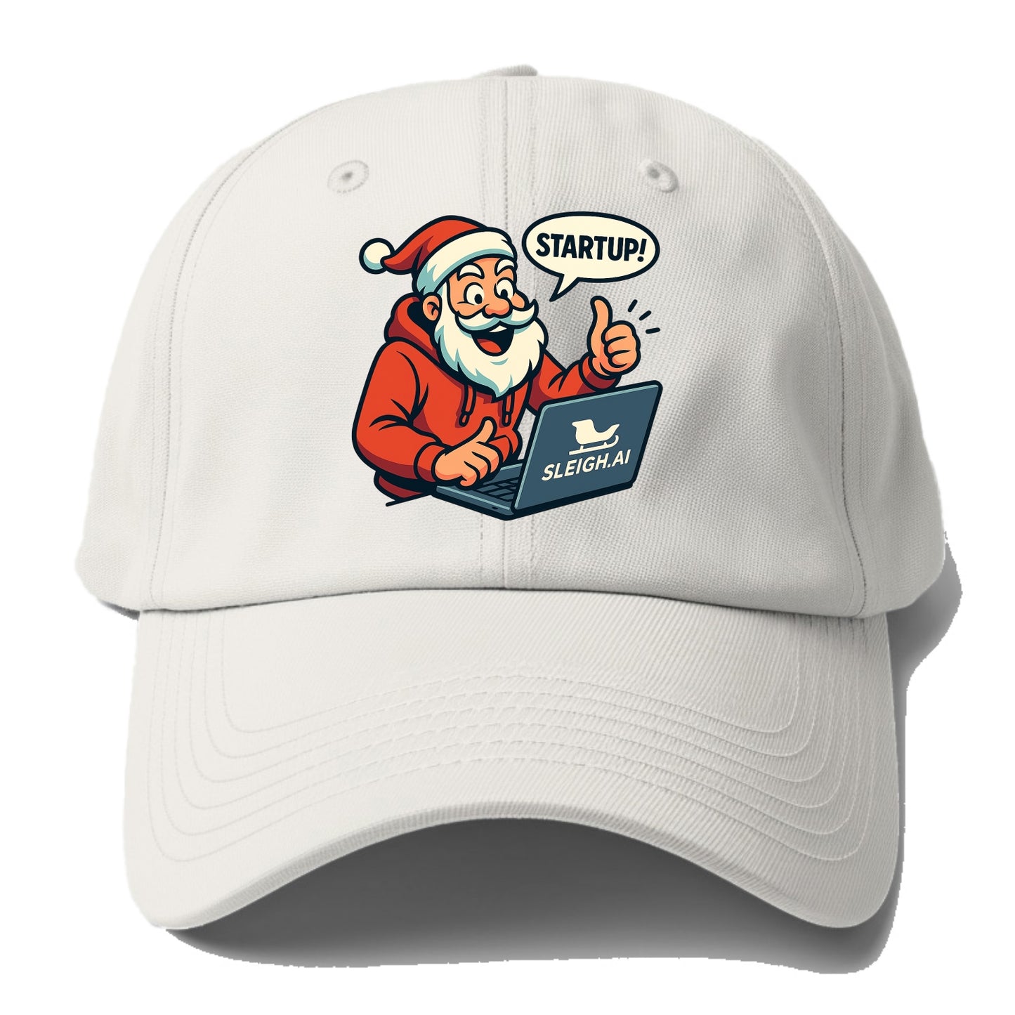 Santa Tech Startup CEO - Baseball Cap For Big Heads - Off White