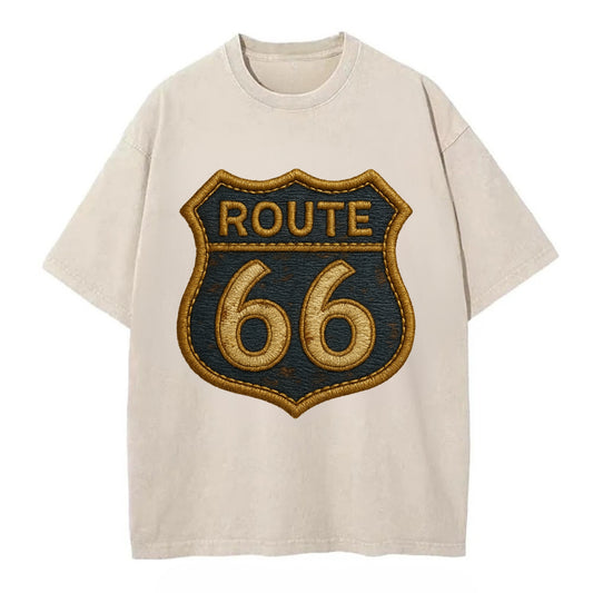 Route 66  - Vintage T-shirt - Off White