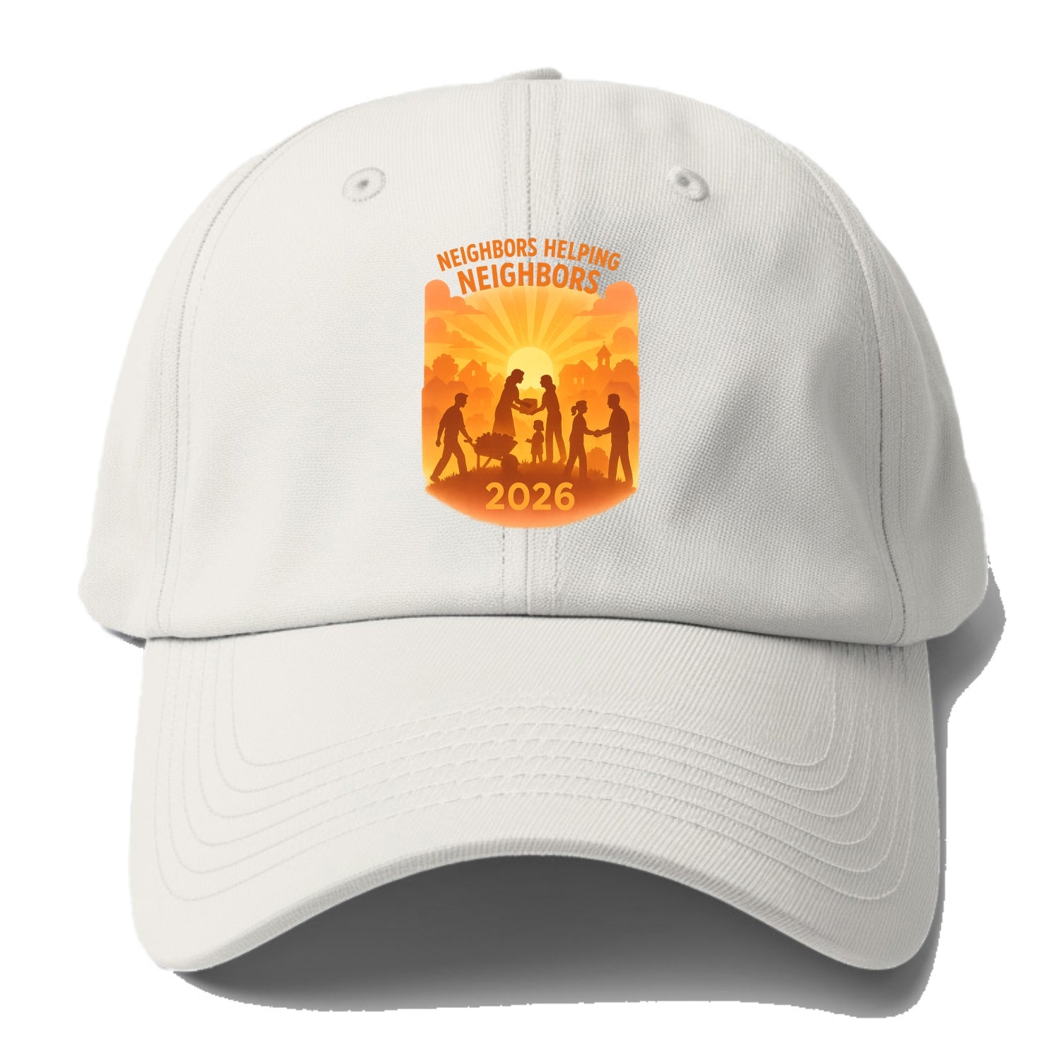Local communities thriving with shared resources - "Neighbors Helping Neighbors" - - Baseball Cap - Off White