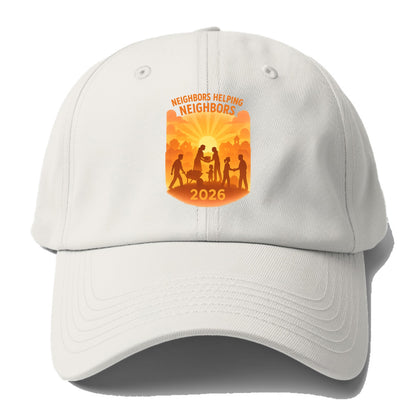Local communities thriving with shared resources - "Neighbors Helping Neighbors" - - Baseball Cap - Off White