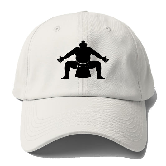 Japanese sumo wrestler ceremonial stance - Baseball Cap For Big Heads - Off White