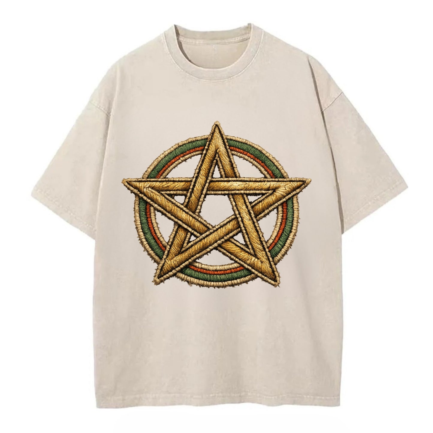 Pentacle Knot - Vintage T-shirt - Off White