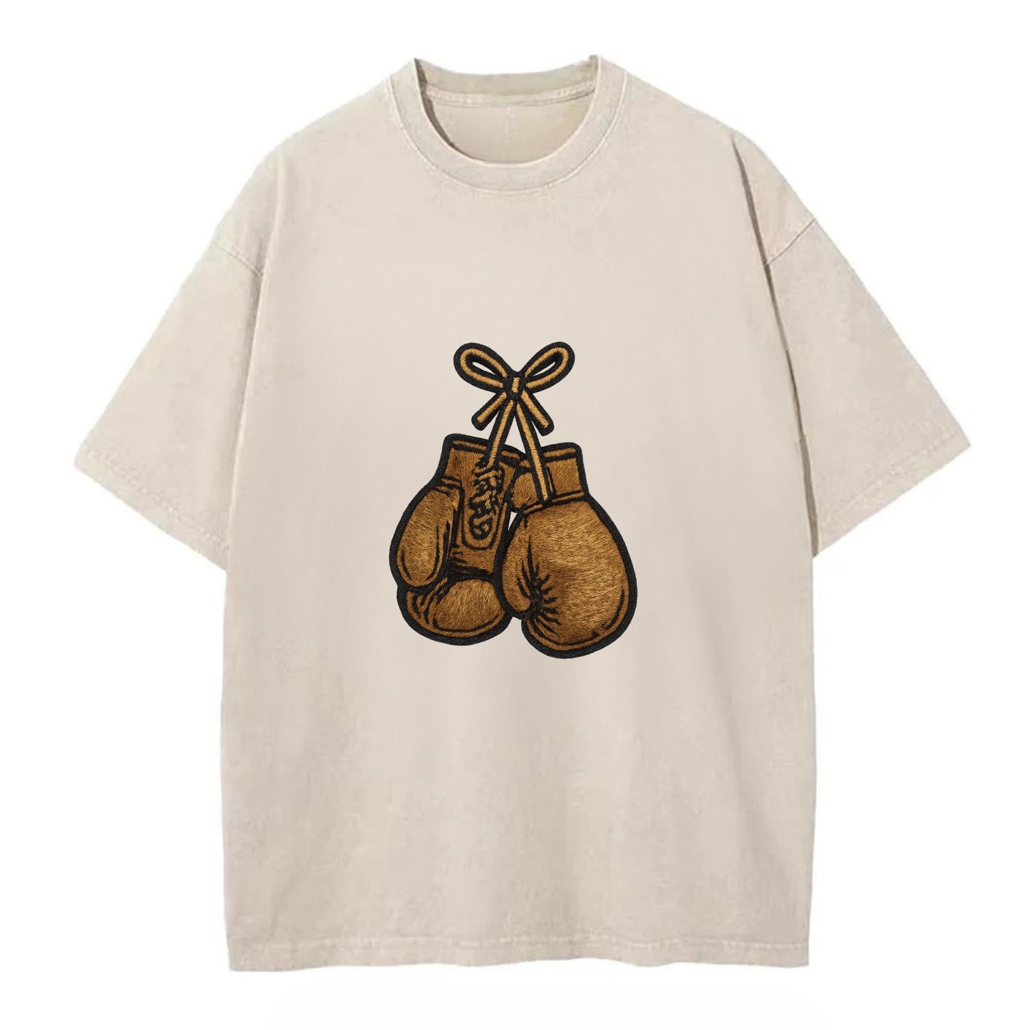 Boxing Gloves  - Vintage T-shirt - Off White