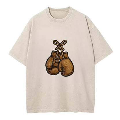 Boxing Gloves  - Vintage T-shirt - Off White