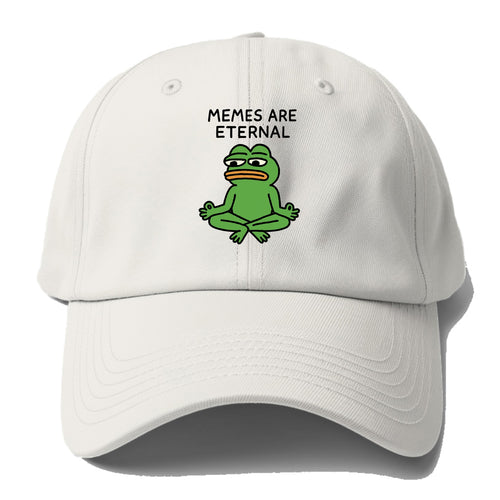 MEMES ARE ETERNAL | Immortal pepe meditating - Baseball Cap