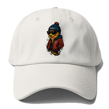 Tulsa Hurricane wearing Tulsa beanie with TU patch - Baseball Cap For Big Heads - Off White
