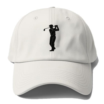 Golfer mid-swing with driver - Baseball Cap - Off White