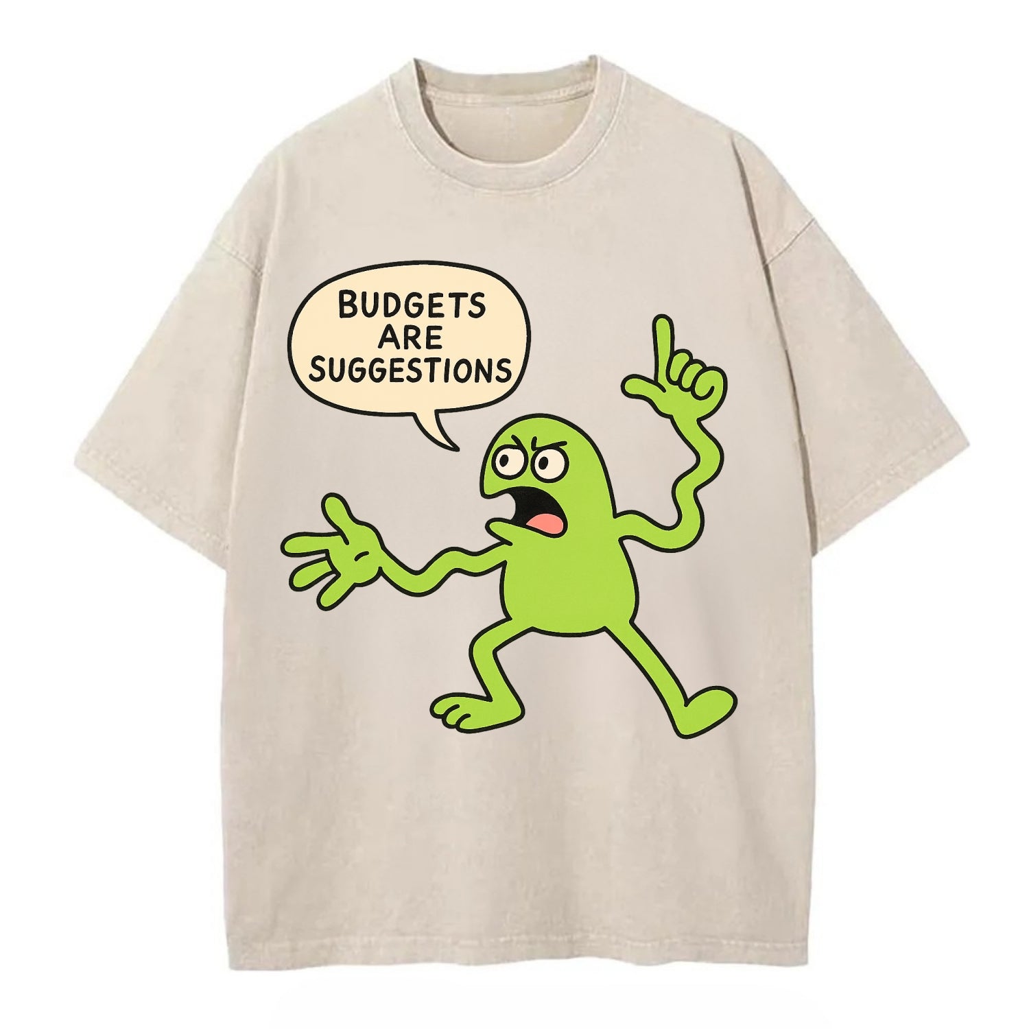 BUDGETS ARE SUGGESTIONS | Rebellious calculator - Vintage T-shirt - Off White