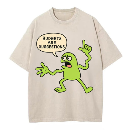 BUDGETS ARE SUGGESTIONS | Rebellious calculator - Vintage T-shirt - Off White