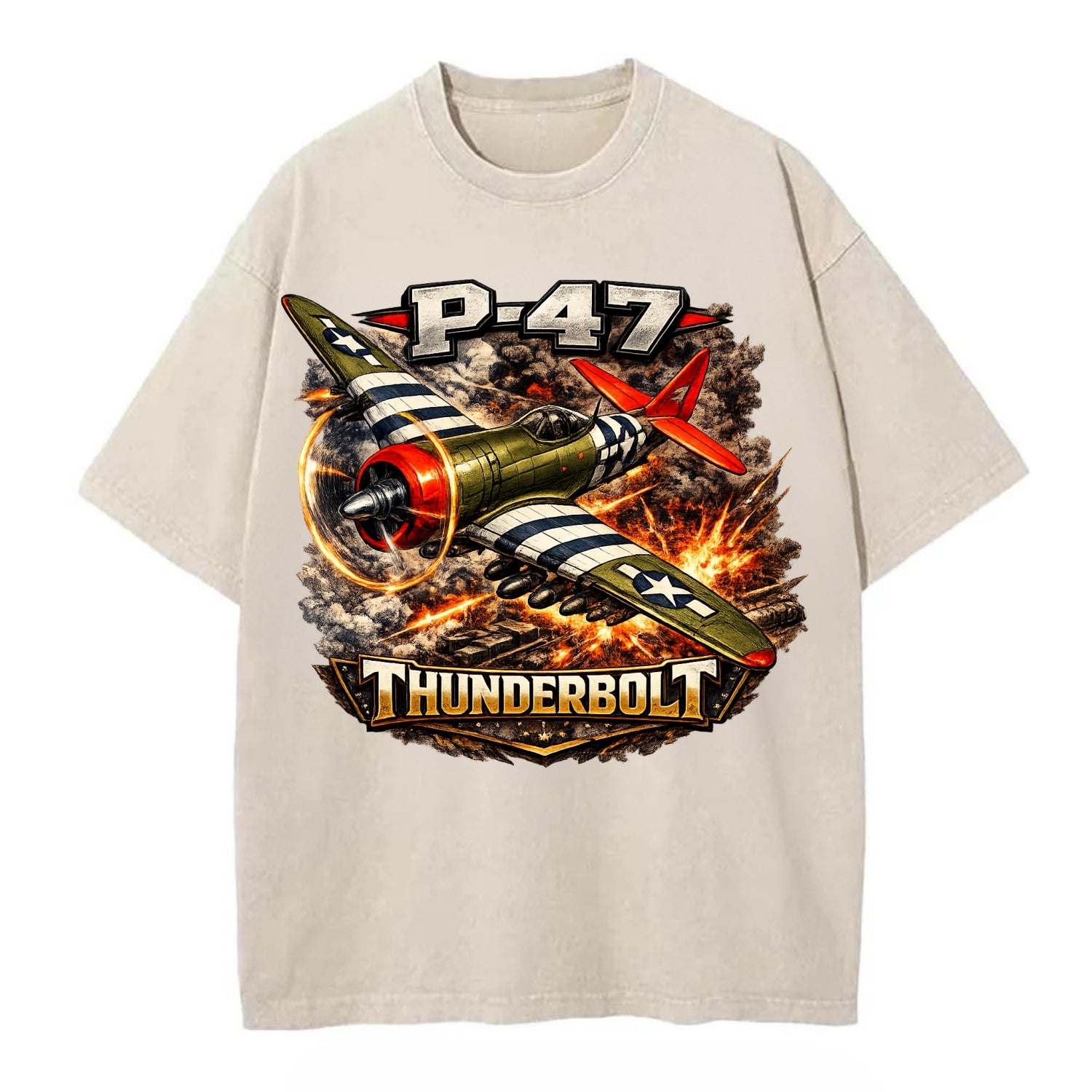 P 47 Thunderbolt - Vintage T-shirt - Off White