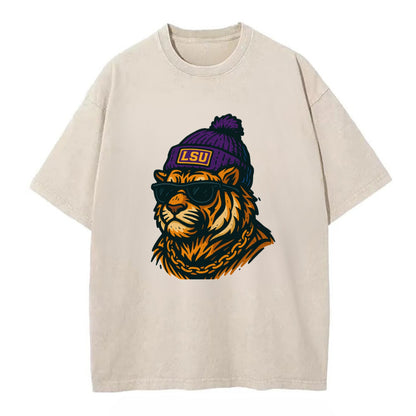 LSU Mike Tiger - Vintage T-shirt - Off White