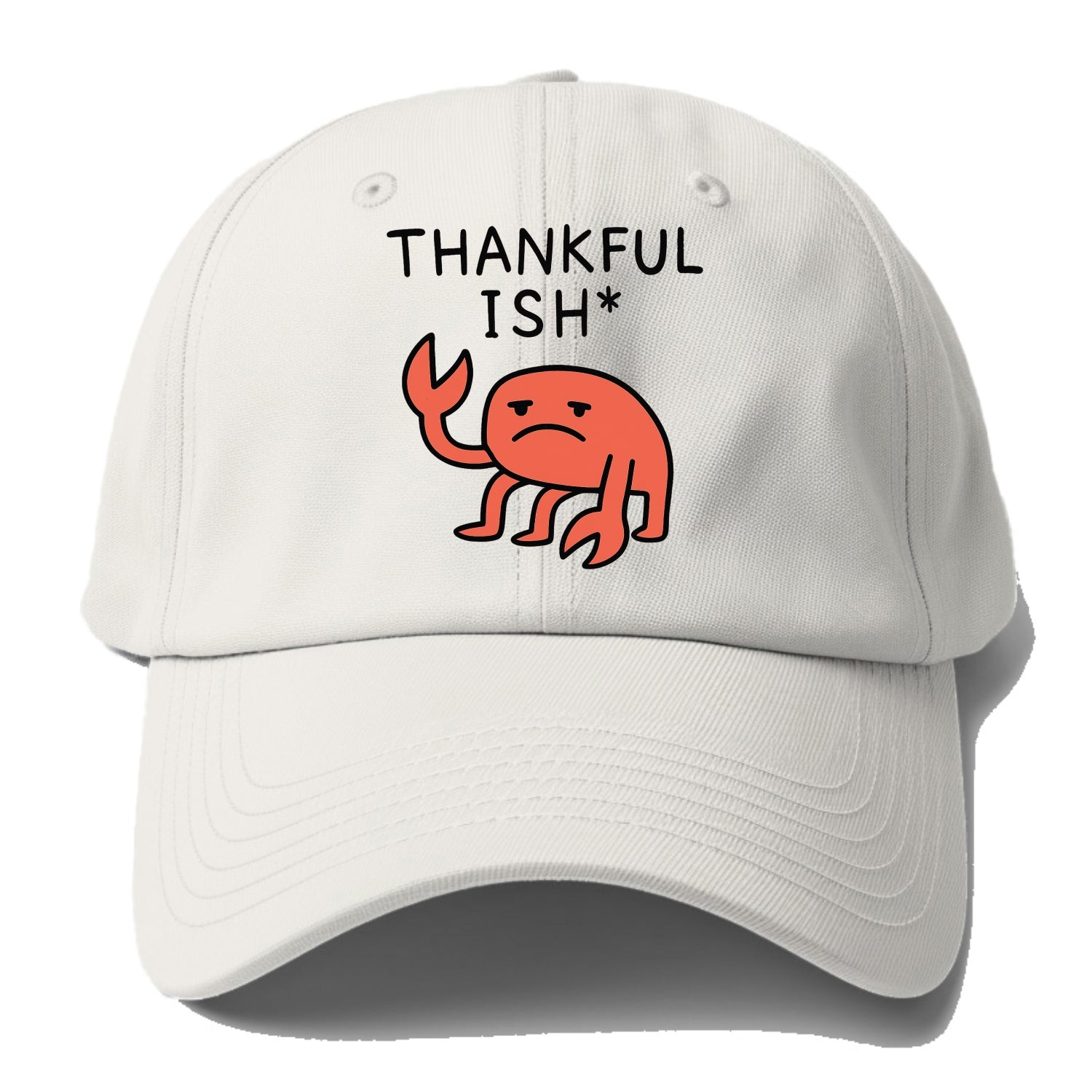 THANKFUL ISH | Gratitude with asterisk - Baseball Cap For Big Heads - Off White