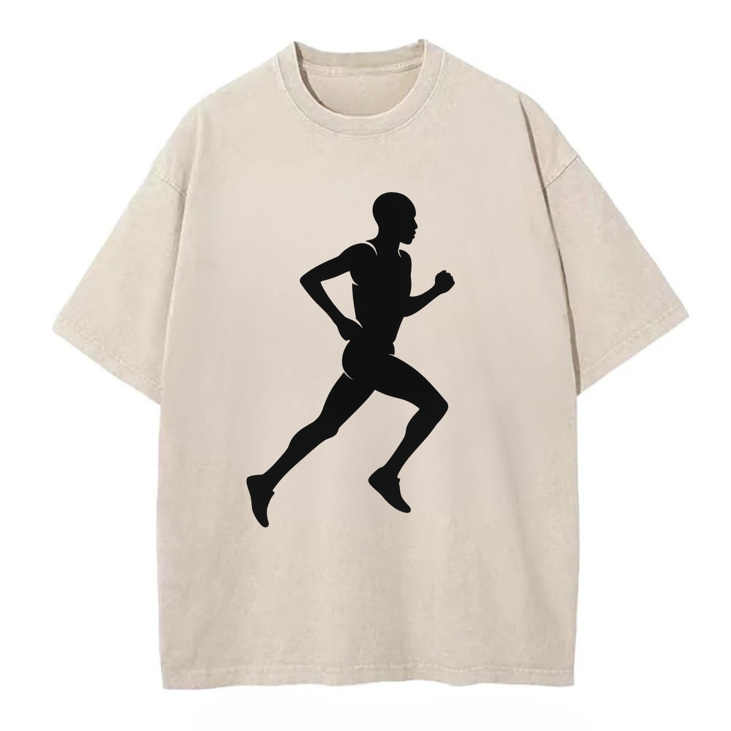 Kenyan distance runner stride - Vintage T-shirt - Off White