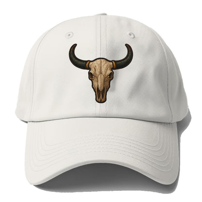 Bull Skull  - Baseball Cap - Off White
