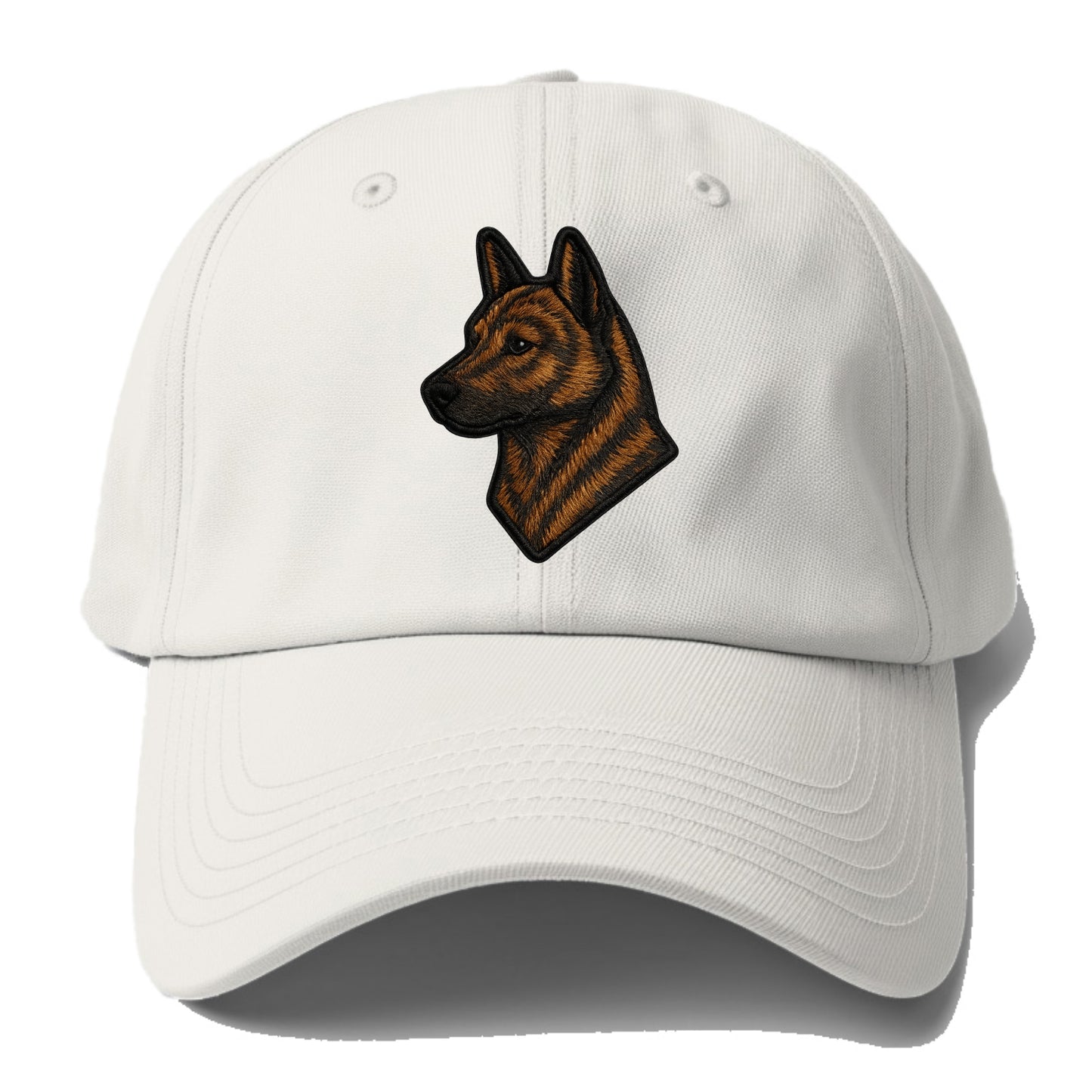 Kai Ken - Modern tiger dog logo with bol - Baseball Cap - Off White