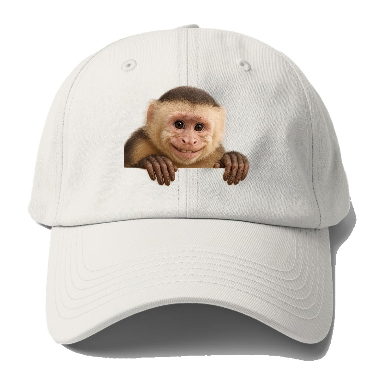 Capuchin Monkey  - Baseball Cap For Big Heads - Off White