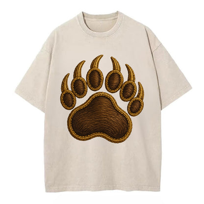 Bear Paw  - Vintage T-shirt - Off White