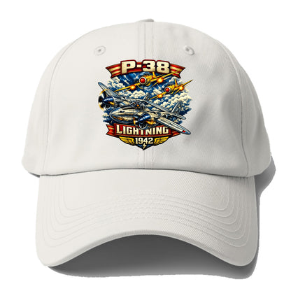 P 38 Lightning - Baseball Cap For Big Heads - Off White