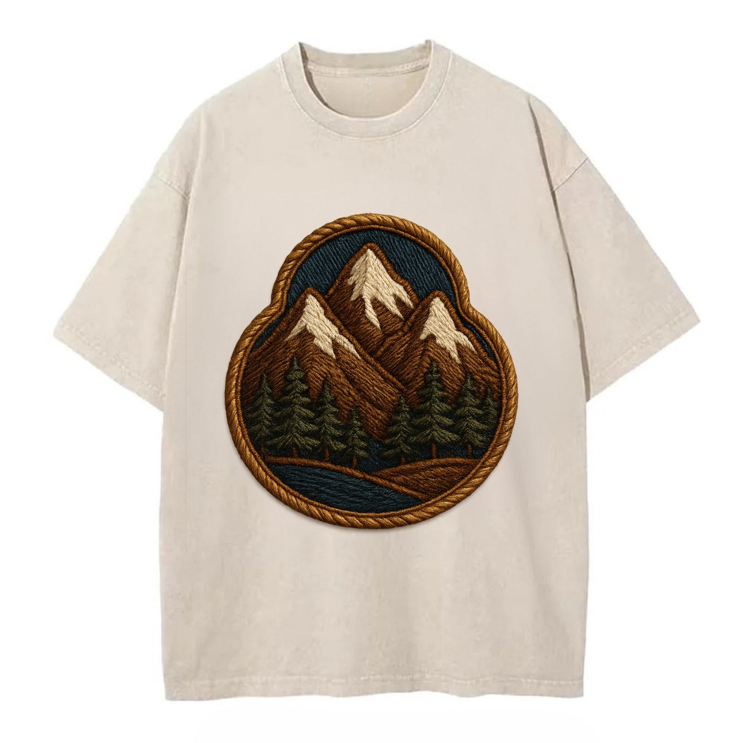 Mountain Range  - Vintage T-shirt - Off White