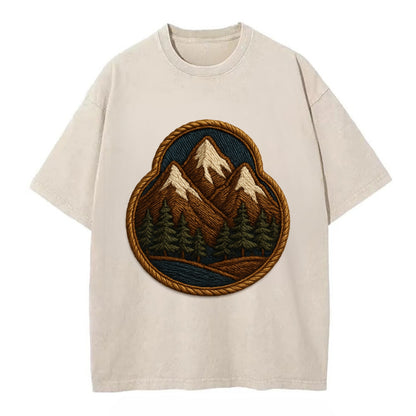 Mountain Range  - Vintage T-shirt - Off White