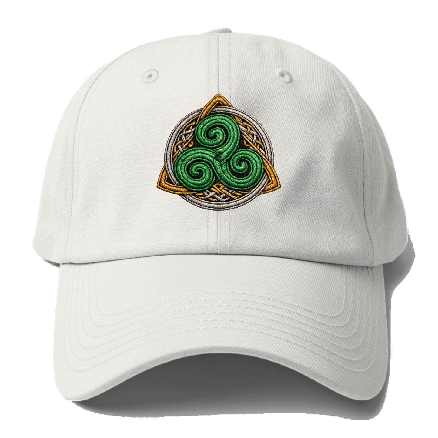 Spiral Knot Triskele - Baseball Cap For Big Heads - Off White