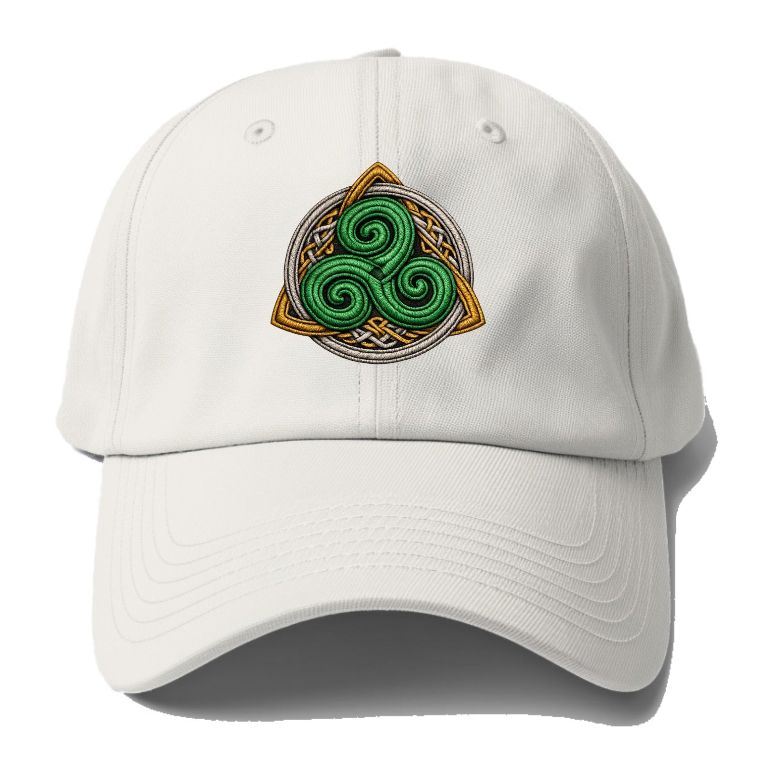 Spiral Knot Triskele - Baseball Cap For Big Heads - Off White