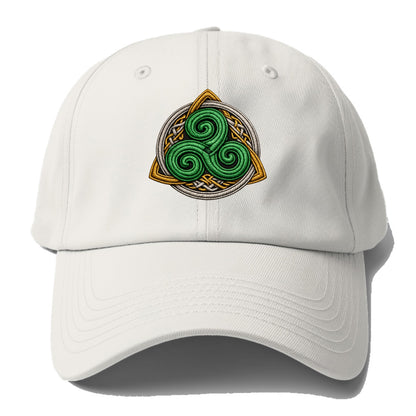 Spiral Knot Triskele - Baseball Cap For Big Heads - Off White