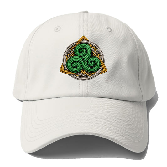 Spiral Knot Triskele - Baseball Cap For Big Heads - Off White