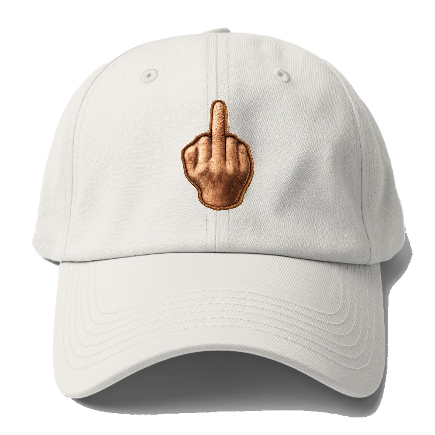 MIDDLE FINGER - hand gesture in skin tone , attitude - Baseball Cap - Off White