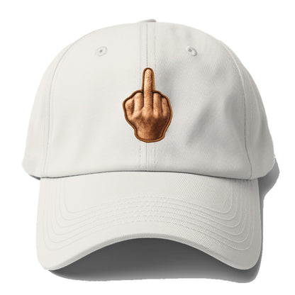 MIDDLE FINGER - hand gesture in skin tone , attitude - Baseball Cap - Off White