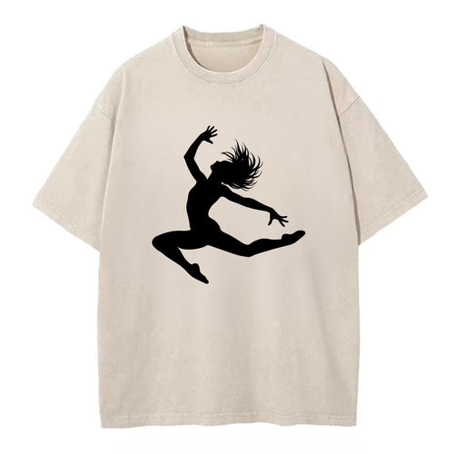 Contemporary dancer leap mid-air - Vintage T-shirt