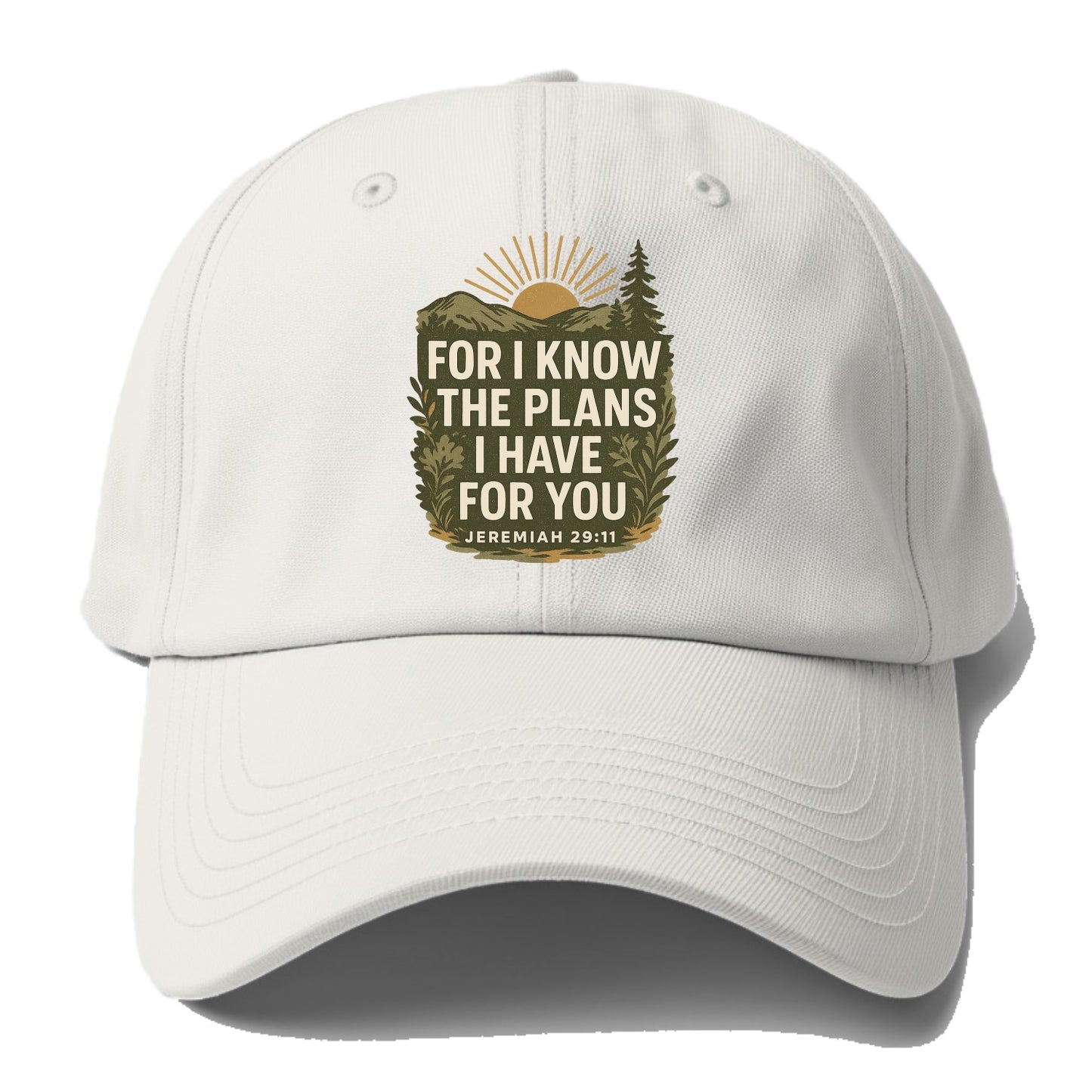 Jeremiah 29:11 Sunrise - Baseball Cap For Big Heads - Off White