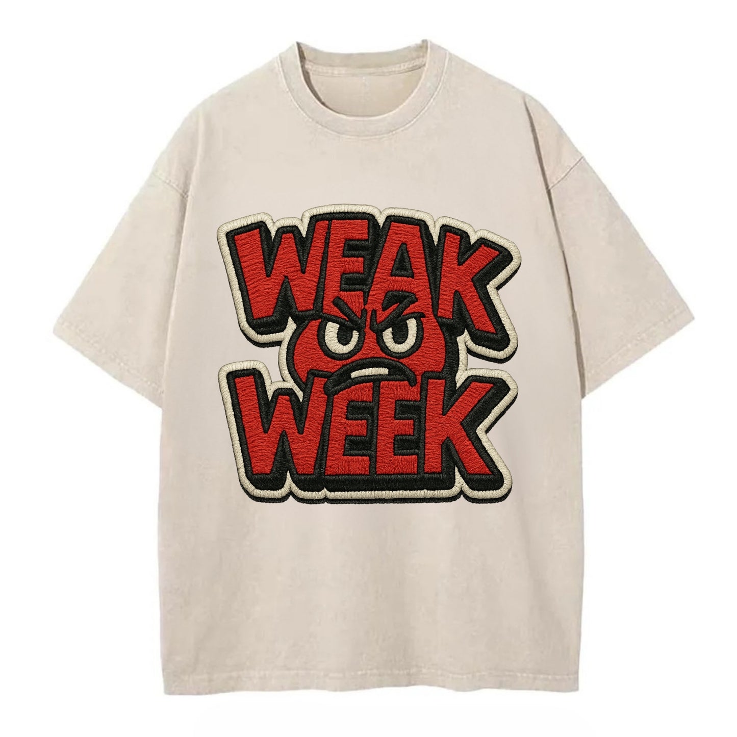 WEAK;WEEK WARRIOR Monday Blue Cap - Vintage T-shirt - Off White